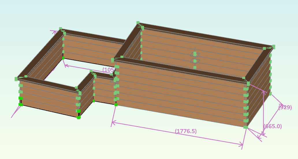 3D model of the final planter